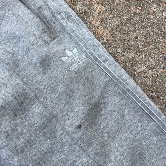 Adidas Light Gray Joggers with White Stripes - Picture 3 of 7
